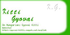 kitti gyovai business card